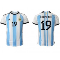 Argentina Nicolas Otamendi #19 Replika Hemmatröja VM 2022 Kortärmad